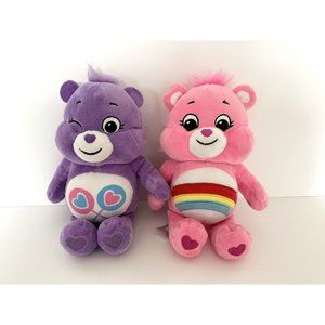 Care Bear‎ Plush Stuffed Animals, Cheer Bear and Share Bear, Lot of 2, 9 Inches